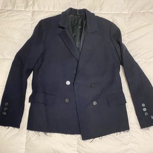 Helmut Lang Raw Edge Navy Blazer ‘size 2